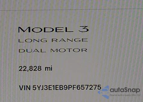 2023 Tesla Model 3 Long Range Dual Motor All-Wheel Drive из США, поврежденный, VIN 5YJ3E1EB9PF657275